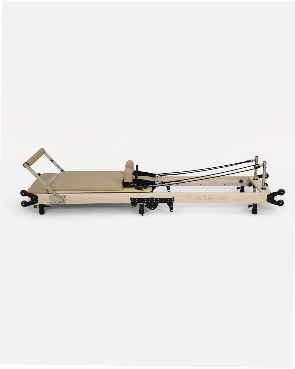 FitBoutique I Maple Crest Foldable Reformer Beige Leather